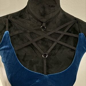 2 for $15 Blue Velvet Strappy Women Top